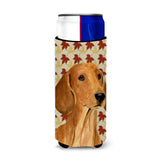 Dachshund Fall Leaves Portrait Ultra Beverage Insulators For Slim Cans Ss4369Muk