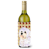 Maltese Fall Leaves Portrait Wine Bottle Beverage Insulator Beverage Insulator Hugger Ss4375Literk
