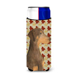 Doberman Fall Leaves Portrait Ultra Beverage Insulators For Slim Cans Ss4377Muk