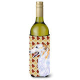 Borzoi Fall Leaves Portrait Wine Bottle Beverage Insulator Beverage Insulator Hugger
