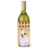 Chihuahua Fall Leaves Portrait Wine Bottle Beverage Insulator Beverage Insulator Hugger Ss4383Literk