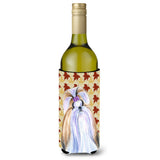 Shih Tzu Fall Leaves Portrait Wine Bottle Beverage Insulator Beverage Insulator Hugger Ss4391Literk
