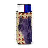 Skye Terrier Fall Leaves Portrait Ultra Beverage Insulators For Slim Cans Ss4393Muk