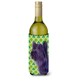 Skye Terrier St. Patrick'S Day Shamrock Portrait Wine Bottle Beverage Insulator Beverage Insulator Hugger