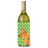 Min Pin St. Patrick'S Day Shamrock Wine Bottle Beverage Insulator Beverage Insulator Hugger