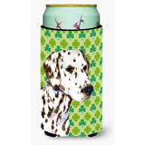 Dalmatian St. Patrick'S Day Shamrock Portrait Tall Boy Beverage Insulator Beverage Insulator Hugger