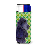 Cocker Spaniel St. Patrick'S Day Shamrock Portrait Ultra Beverage Insulators For Slim Cans Ss4402Muk