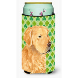 Golden Retriever St. Patrick'S Day Shamrock Portrait Tall Boy Beverage Insulator Beverage Insulator Hugger
