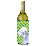 Bedlington Terrier St. Patrick'S Day Shamrock Wine Bottle Beverage Insulator Beverage Insulator Hugger