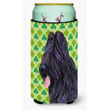 Briard St. Patrick'S Day Shamrock Portrait Tall Boy Beverage Insulator Beverage Insulator Hugger