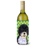 Portuguese Water Dog St. Patrick'S Day Shamrock Wine Bottle Beverage Insulator Beverage Insulator Hugger