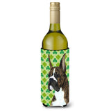 Boxer St. Patrick'S Day Shamrock Wine Bottle Beverage Insulator Beverage Insulator Hugger