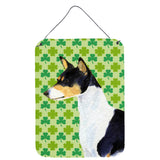 Caroline'S Treasures Ss4445Ds1216 Basenji St. Patrick'S Day Shamrock Portrait Wall Or Door Hanging Prints, 16 X 12, Mu