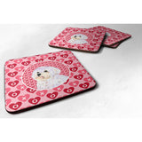 Caroline'S Treasures Ss4481Fc Maltese Foam Coasters (Set Of 4), 3.5 H X 3.5 W, Multicolor