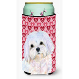 Maltese Hearts Love And Valentine'S Day Portrait Tall Boy Beverage Insulator Beverage Insulator Hugger