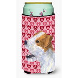 Jack Russell Terrier Hearts Love Valentine'S Day Tall Boy Beverage Insulator Beverage Insulator Hugger