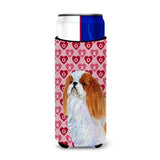 English Toy Spaniel Hearts Love And Valentine'S Day Portrait Ultra Beverage Insulators For Slim Cans Ss4507Muk