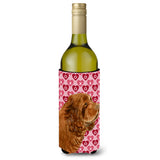 Sussex Spaniel Hearts Love Valentine'S Day Wine Bottle Beverage Insulator Beverage Insulator Hugger