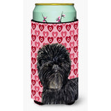 Affenpinscher Hearts Love And Valentine'S Day Portrait Tall Boy Beverage Insulator Beverage Insulator Hugger