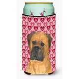 Bullmastiff Hearts Love And Valentine'S Day Portrait Tall Boy Beverage Insulator Beverage Insulator Hugger