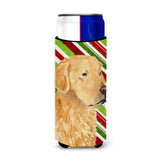 Golden Retriever Candy Cane Holiday Christmas Ultra Beverage Insulators For Slim Cans Ss4545Muk