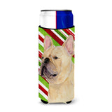 French Bulldog Candy Cane Holiday Christmas Ultra Beverage Insulators For Slim Cans Ss4554Muk