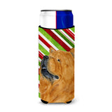 Chow Chow Candy Cane Holiday Christmas Ultra Beverage Insulators For Slim Cans Ss4571Muk