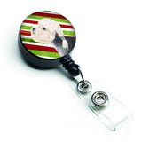 Caroline'S Treasures Dandie Dinmont Terrier Candy Cane Christmas Retractable Badge Reel, Multicolor (Ss4572Br)
