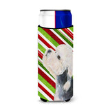 Dandie Dinmont Terrier Candy Cane Holiday Christmas Ultra Beverage Insulators For Slim Cans Ss4572Muk