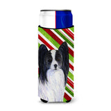 Papillon Candy Cane Holiday Christmas Ultra Beverage Insulators For Slim Cans Ss4574Muk