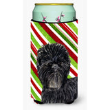 Affenpinscher Candy Cane Holiday Christmas Tall Boy Beverage Insulator Beverage Insulator Hugger