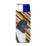 Akita Candy Cane Holiday Christmas Ultra Beverage Insulators For Slim Cans Ss4590Muk