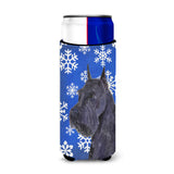 Schnauzer Winter Snowflakes Holiday Ultra Beverage Insulators For Slim Cans Ss4661Muk