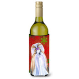 Shih Tzu Snowflakes Holiday Christmas Wine Bottle Beverage Insulator Beverage Insulator Hugger