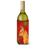 Min Pin Snowflakes Holiday Christmas Wine Bottle Beverage Insulator Beverage Insulator Hugger
