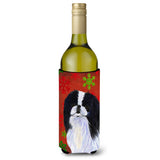 Japanese Chin Snowflakes Holiday Christmas Wine Bottle Beverage Insulator Beverage Insulator Hugger