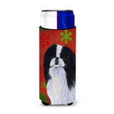 Japanese Chin Red And Green Snowflakes Holiday Christmas Ultra Beverage Insulators For Slim Cans Ss4674Muk