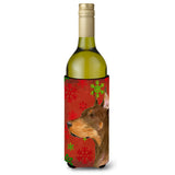 Doberman Snowflakes Holiday Christmas Wine Bottle Beverage Insulator Beverage Insulator Hugger