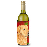 Golden Retriever Snowflake Holiday Christmas Wine Bottle Beverage Insulator Beverage Insulator Hugger
