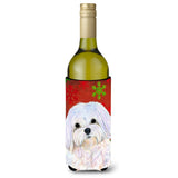 Maltese Snowflakes Holiday Christmas Wine Bottle Beverage Insulator Beverage Insulator Hugger