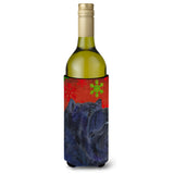 Chow Chow Red And Green Snowflakes Holiday Christmas Wine Bottle Beverage Insulator Beverage Insulator Hugger