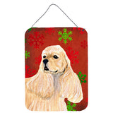 Caroline'S Treasures Ss4729Ds1216 Cocker Spaniel Red Snowflakes Holiday Christmas Wall Or Door Hanging Prints, 16 X 12