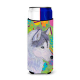 Siberian Husky Easter Eggtravaganza Ultra Beverage Insulators For Slim Cans Ss4809Muk