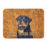 Caroline'S Treasures Rottweiler Wipe Your Paws Floor Mat, 19 X 27, Multicolor