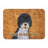 Caroline'S Treasures Portuguese Water Dog Wipe Your Paws Floor Mat, 19 X 27, Multicolor