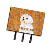 Caroline'S Treasures Ss4898Th68 Puppy Cut Maltese Wipe Your Paws Leash Or Key Holder, Large, Multicolor