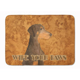 Caroline'S Treasures Chocolate Natural Ear Doberman Floor Mat, 19 X 27, Multicolor