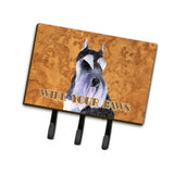 Caroline'S Treasures Ss4900Th68 Schnauzer Wipe Your Paws Leash Or Key Holder, Large, Multicolor