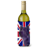 Skye Terrier With English Union Jack British Flag Wine Bottle Beverage Insulator Hugger Ss4905Literk