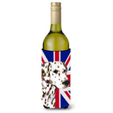 Dalmatian With English Union Jack British Flag Wine Bottle Beverage Insulator Hugger Ss4911Literk